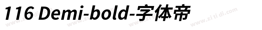 116 Demi-bold字体转换